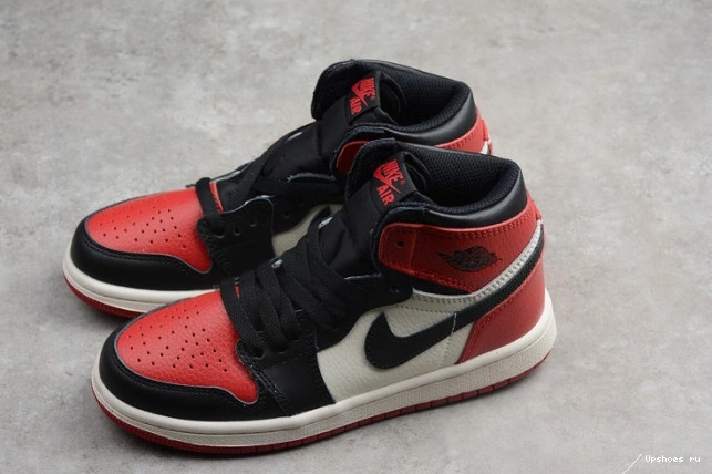 OG High "Bred Retro Jordan Air Kids 555088 Toe" 1 610 1203
